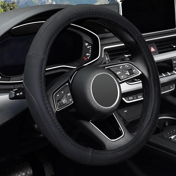 MICHELIN ML1003N Premium Suni Deri Direksiyon Kılıfı, SİYAH
