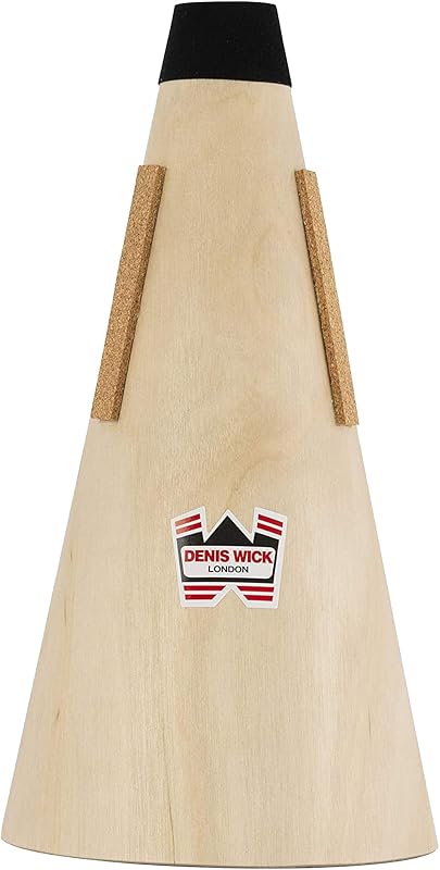 Denis Wick Wooden Straight Mute for French Horn, 5554 - Durable Birch Veneer & Fiber Build for Rich, Warm Tone - Great for Practice or Performance - 11.42 x 5.51 x 5.51 inches