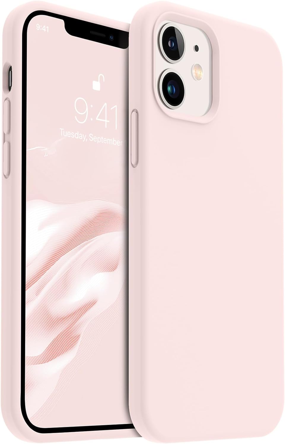 AOTESIER Compatible with iPhone 12 Phone Case and iPhone 12 Pro Case 6.1 inch Silky Touch Premium Soft Liquid Silicone Rubber Anti-Fingerprint Full Body Protective Case Flexible