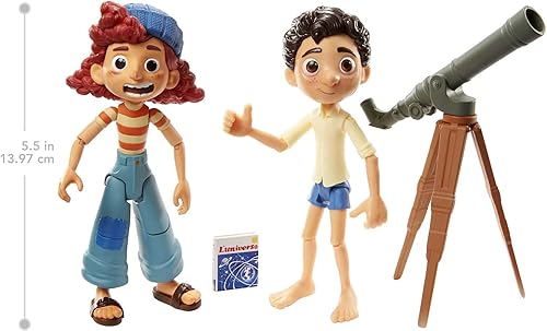 Miniatura 3 de Mattel Disney y Pixar Luca Stargazers - Paquete con 2 figuras de acción y accesorios, el juego incluye coleccionables Luca Paguro y Giulia de 5