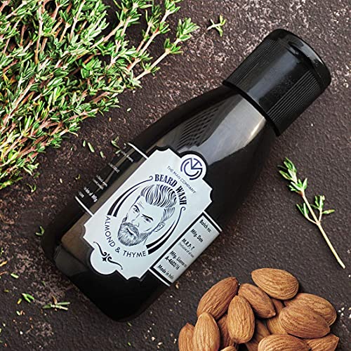 Image of The Man Company Beard Wash and Beard Oil for Men | Active Cleansing with Almond & Thyme Essential Oils | Natural Ingredients | Softens Beard & Adds Shine