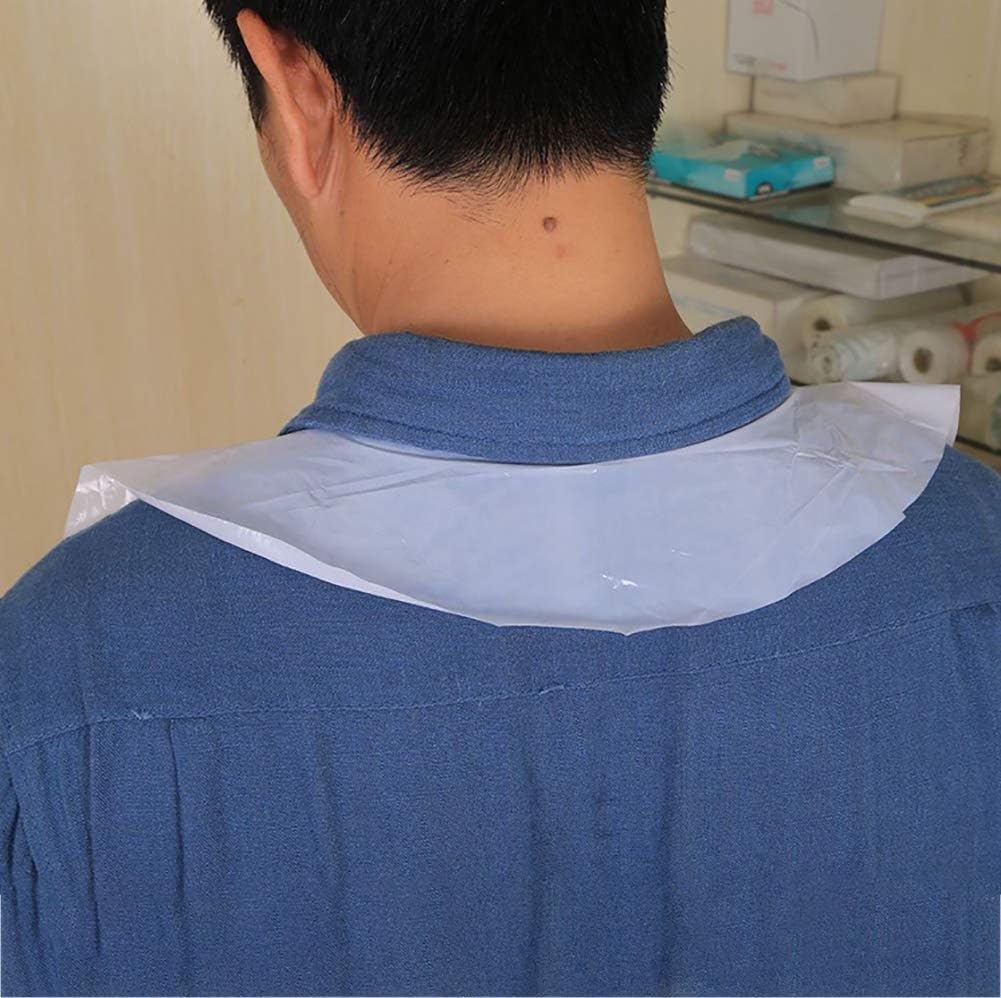 GSHLLO 10 PCS White Disposable Aprons - Plastic, Polythene, Waterproof for Cooking, Cleaning - Image 5