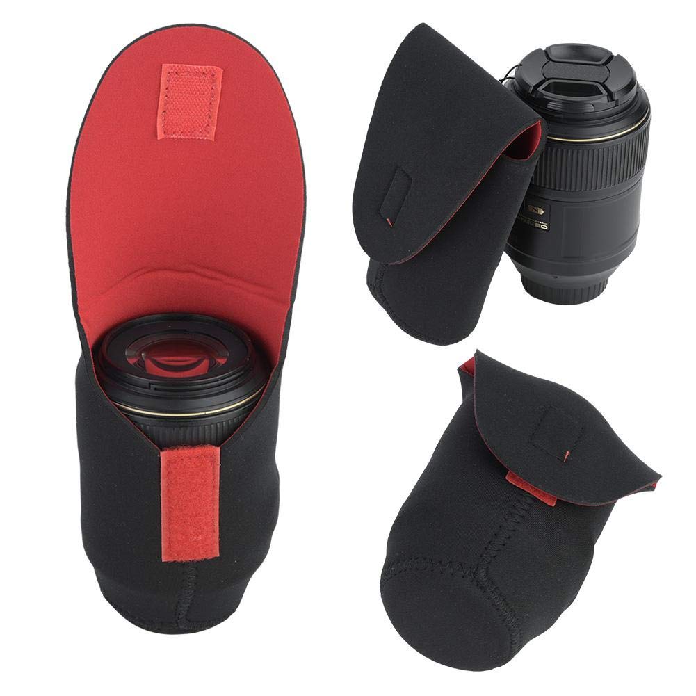 Zestaw etui na obiektyw aparatu, 5 szt.S ~ XXL Neoprenowy pokrowiec na obiektyw z haczykiem / pętlą, odporny na wstrząsy zestaw ochronny na obiektyw aparatu, futerał na obiektyw do lustrzanki jednoobiektywowej