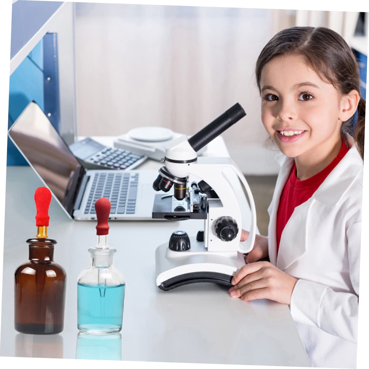 ULTECHNOVO 30ml/60ml/125ml Glas Tropfflaschen Set Chemische Flasche Pipette für Labor und Klassenzimmer