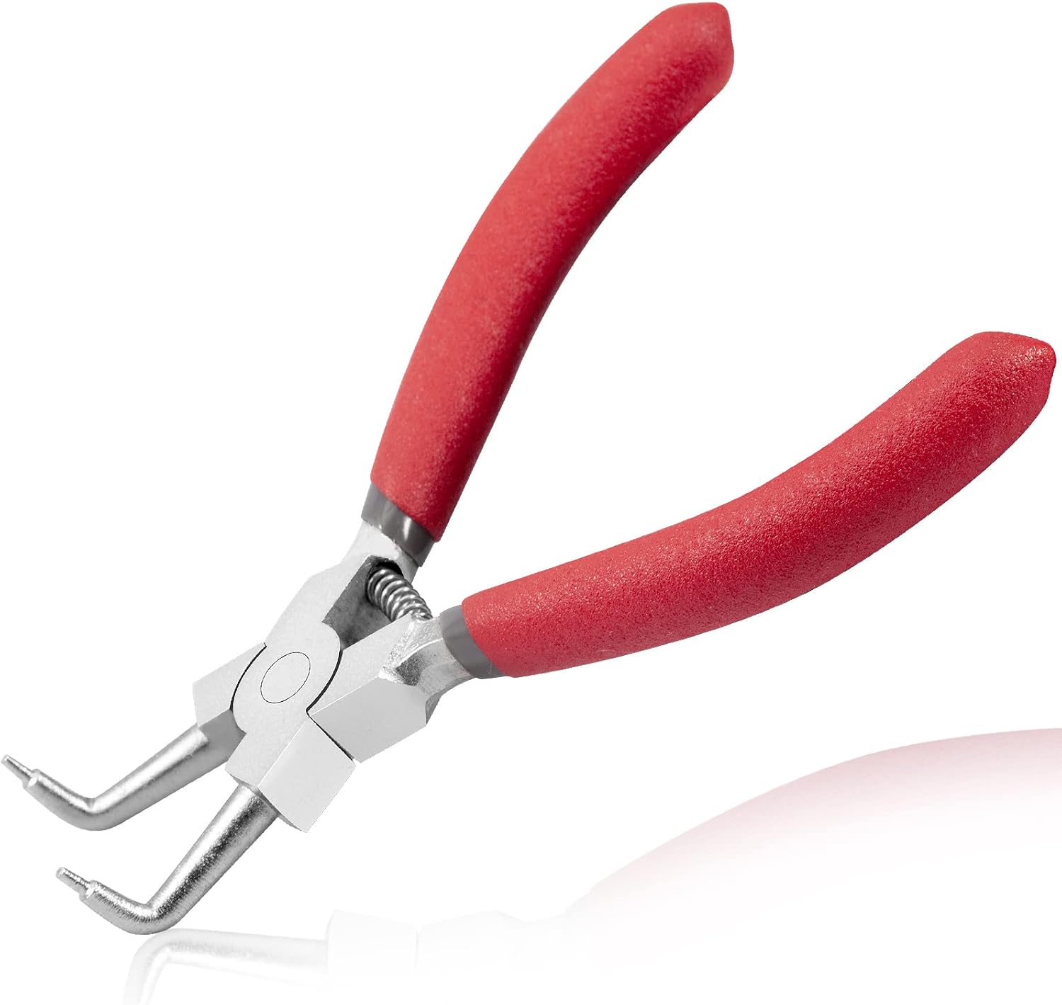 LEONTOOL Internal Snap Ring Pliers 5Inch Circlip Pliers with Bent Jaw Lock Ring Pliers