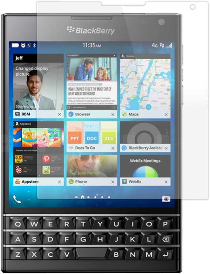 NextKin BlackBerry Passport Q30 Custom-Fit Transparent Crystal Clear Screen Guard Protector Shield Film Kit
