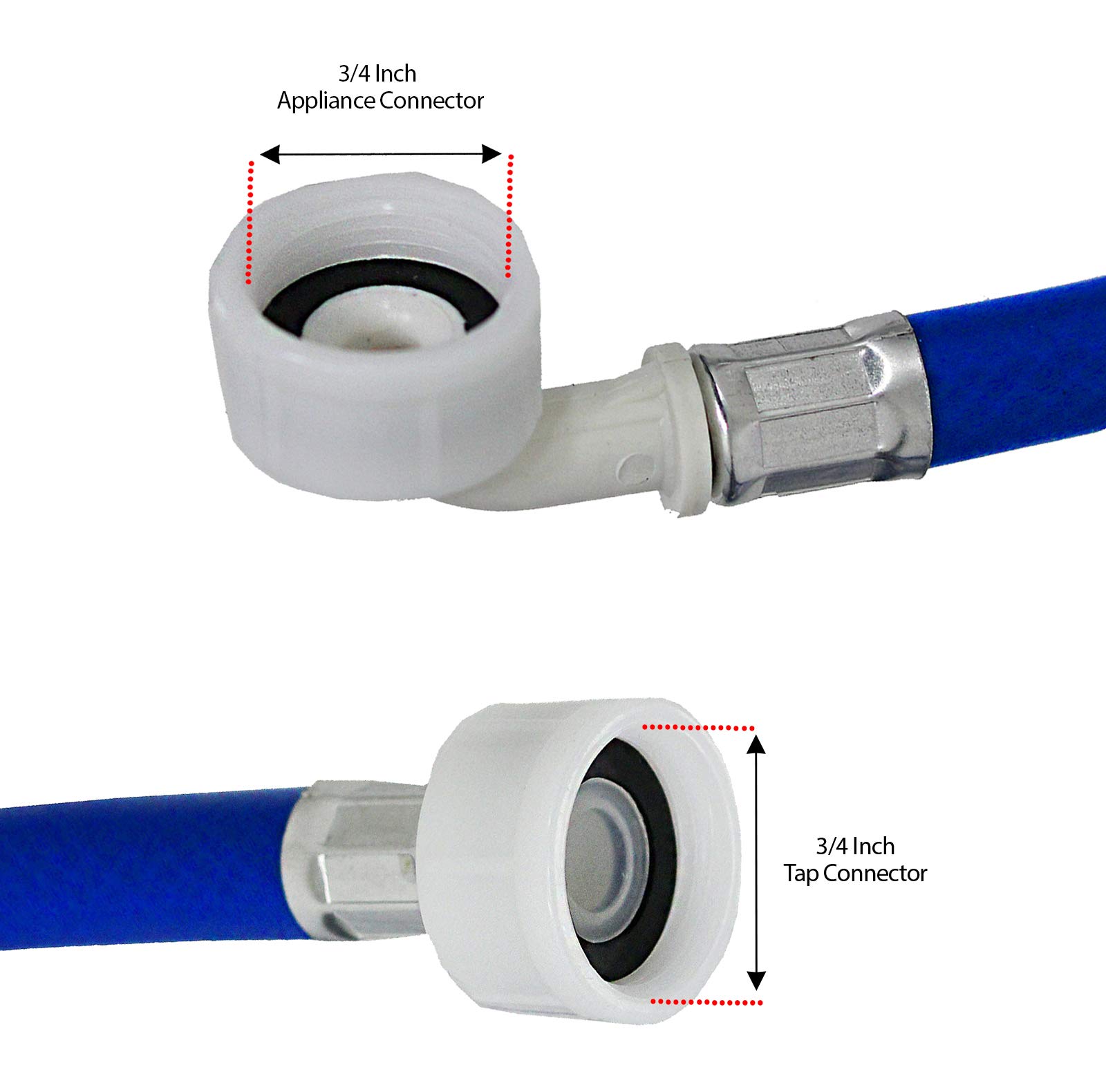 Spares2go Kit Tubi Per Lavatrice: 5m Carico + 2,5m Prolunga Scarico (Diametri 22/19 Mm E 3/4 BSP)