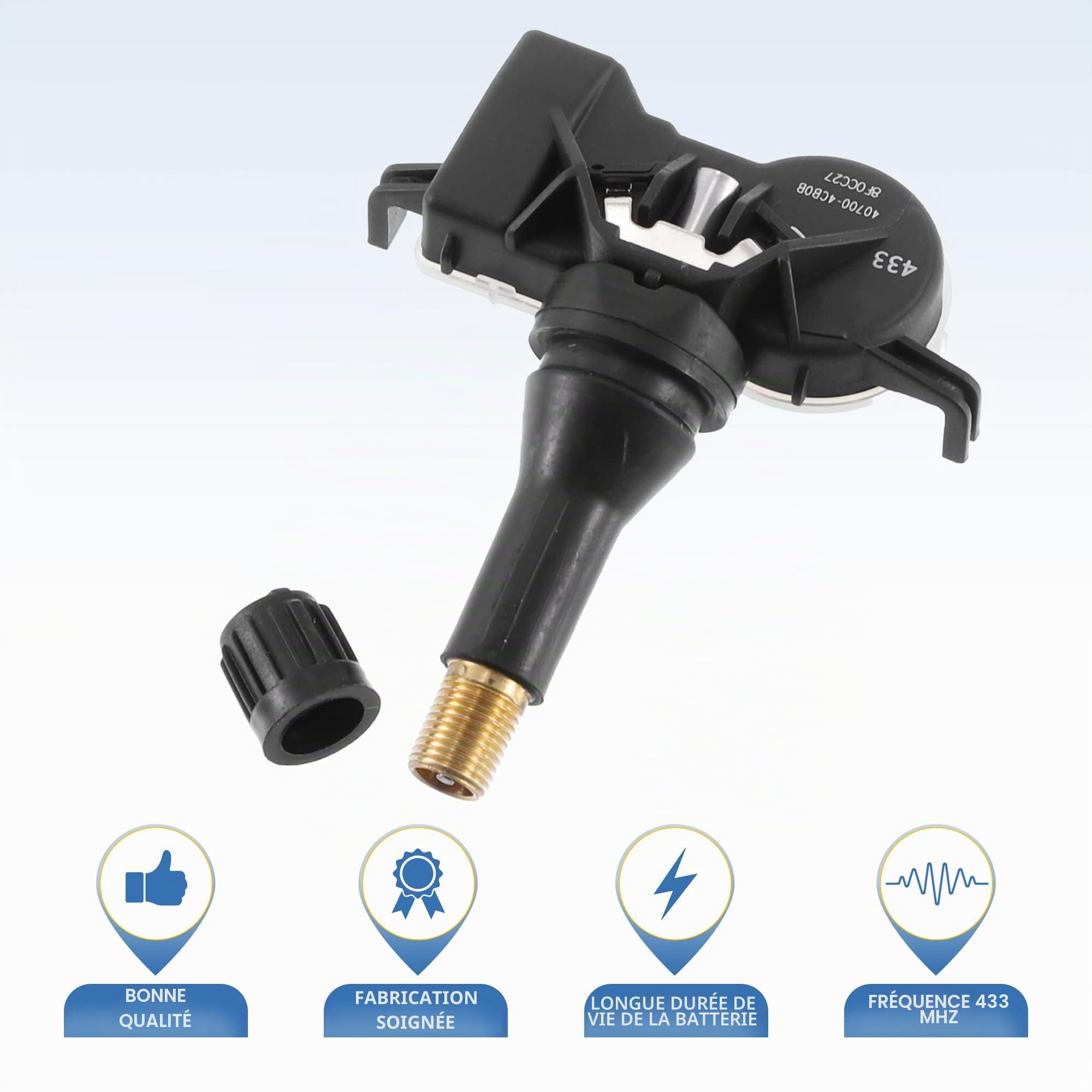 A ABSOPRO Capteur De Pression des Pneus TPMS pour Nissan Rogue 14-18 4Pcs