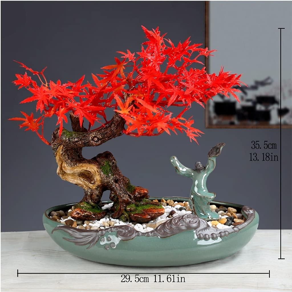 Amazon｜人工観葉植物 盆栽 中国人工木盆栽オフィスシミュレーション