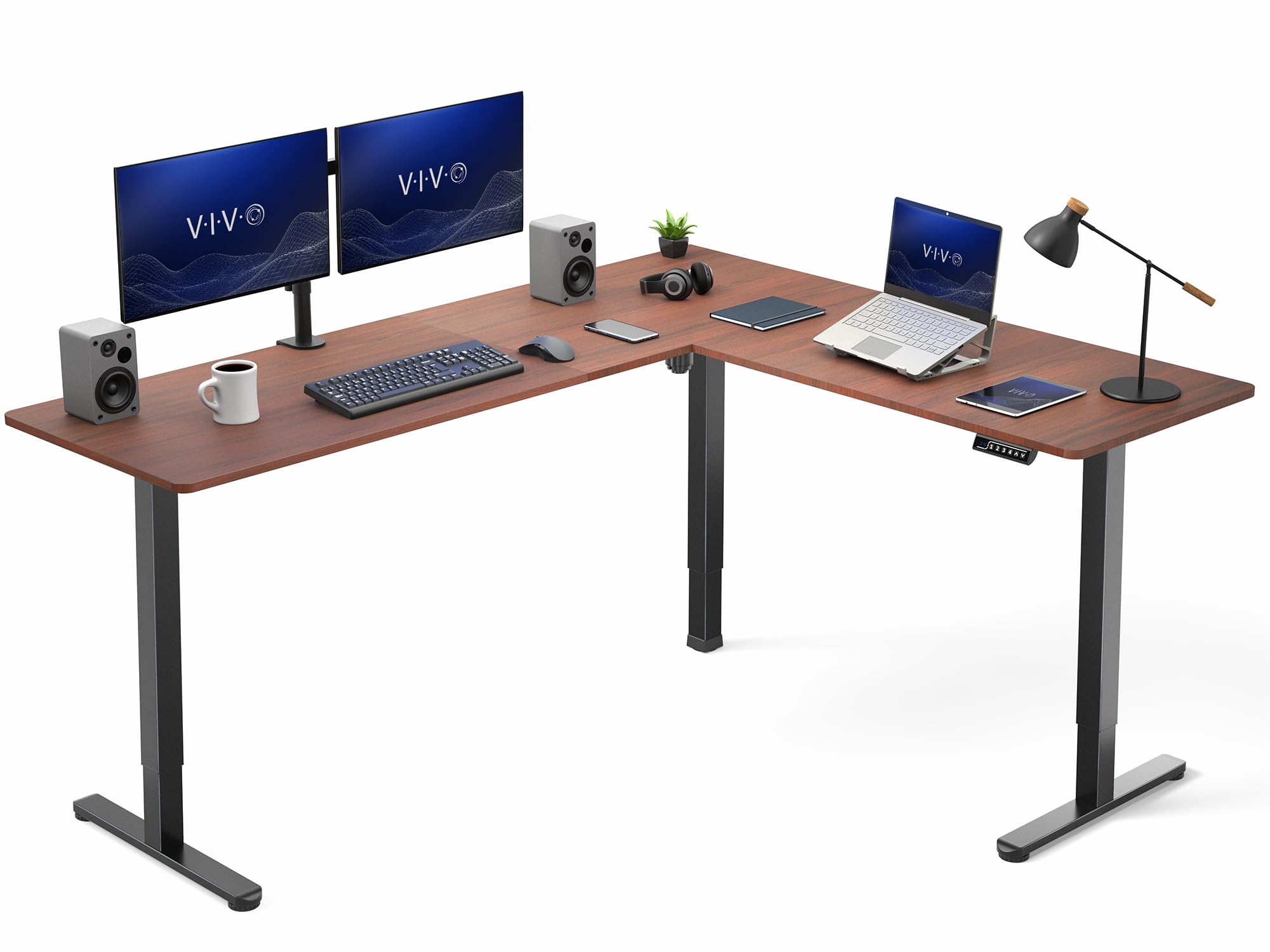 VIVO 75 x 63 in Corner Standing Desk
