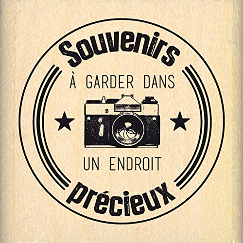 Florilèges Design FD116025 Tampon Bois Label Photo Bois Couleur Bois 5 x 2.5 cm Cover