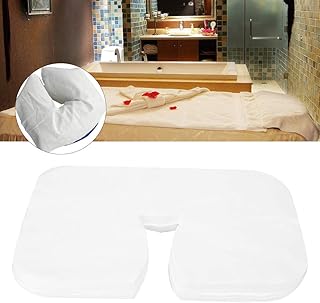 Fundas de almohada de masaje, 100 piezas desechables Salón de belleza SPA Reposacabezas Funda de almohada Mesa de masaje facial y silla de masaje Funda de vellón lavable