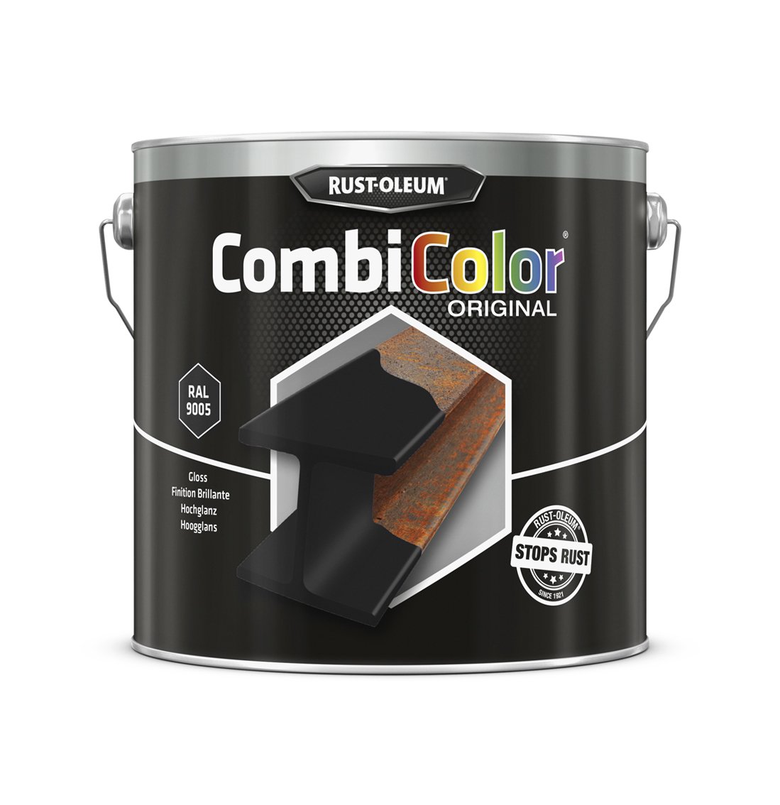 Rust-​Oleum Combicolor, une protection supérieure en métal, 2.5 kg, Black-​RAL 9005, 1