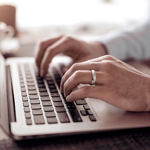 Miniatura 5 de King Will Anillo de carburo de tungsteno plateado de 0.079 in, 0.157 in, 0.236 in, 0.276 in y 0.315 in, anillo de boda básico para hombres y