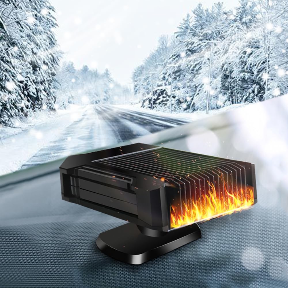 Chauffage de voiture Baceyong, ventilateur de refroidissement de chauffage de voiture 2 en 1 12V 300W - Dégivreur de dégivrage à chauffage rapide