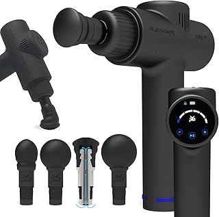 PlayMakar MVP+ Percussion Massage Gun | Professional Grade | Body Contouring Massage Heads Unlike Anything Else | Touchscreen Display- Activate Muscles and Increase Muscle Pliability