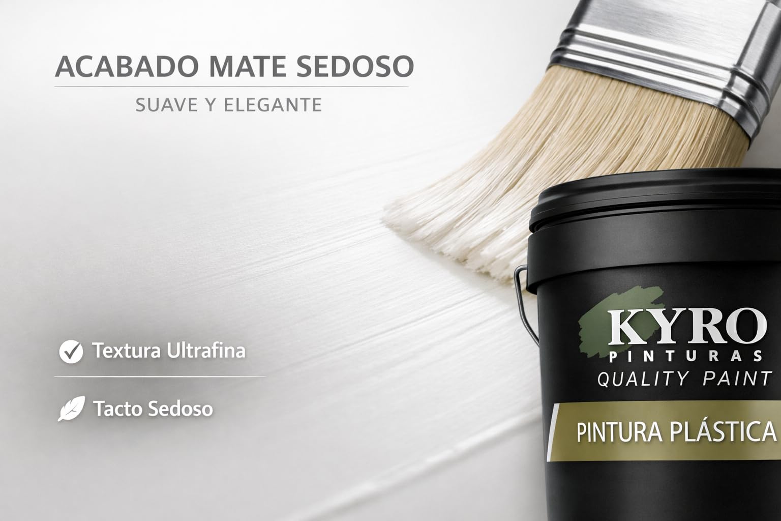 MATE VINÍLICA KV - Pintura Plástica Mate para Interior y Exterior, Blanco Intenso, Bajo Olor, Gran Cubrición y Lavable, Rendimiento 10-12 m²/L - 14 Litros