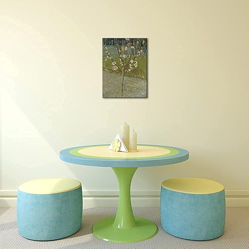 Miniatura 8 de Wieco Art Árbol de almendro en flor por Van Gogh famosas pinturas al óleo reproducción clásicas impresiones en lienzo arte de pared, flores