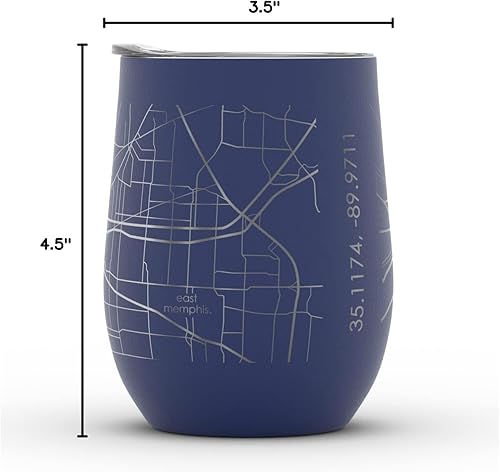 Vista 436 de Well Told Lexington Kentucky Map - Vaso de vino aislado con grabado de mapa de Kentucky, taza de acero inoxidable grabada (12 onzas, verde domingo)