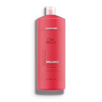 Wella Professionals Invigo Brilliance Conditioner | For Fine/Normal Colored Hair | Intense Color Protection & Maintains Vibrancy | Salon Care Gloss Shine Detangling