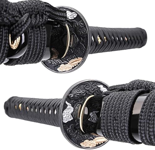 Miniatura 2 de siwode Katana hecha a mano de espiga completa, afilada, aleación Tsuba japonesa samurái, acero de alto carbono 1060, T10 1095, 40 pulgadas