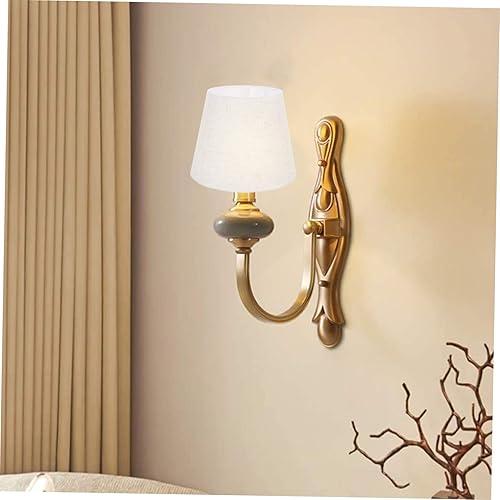 Vista 29 de GANAZONO Pantallas de lámpara de tambor – Pantalla de tela para lámpara de mesa/lámpara colgante de suelo, lino natural hecho a mano clásico moderno