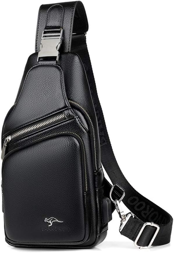 Men Messenger Bags Leather Chest Pack