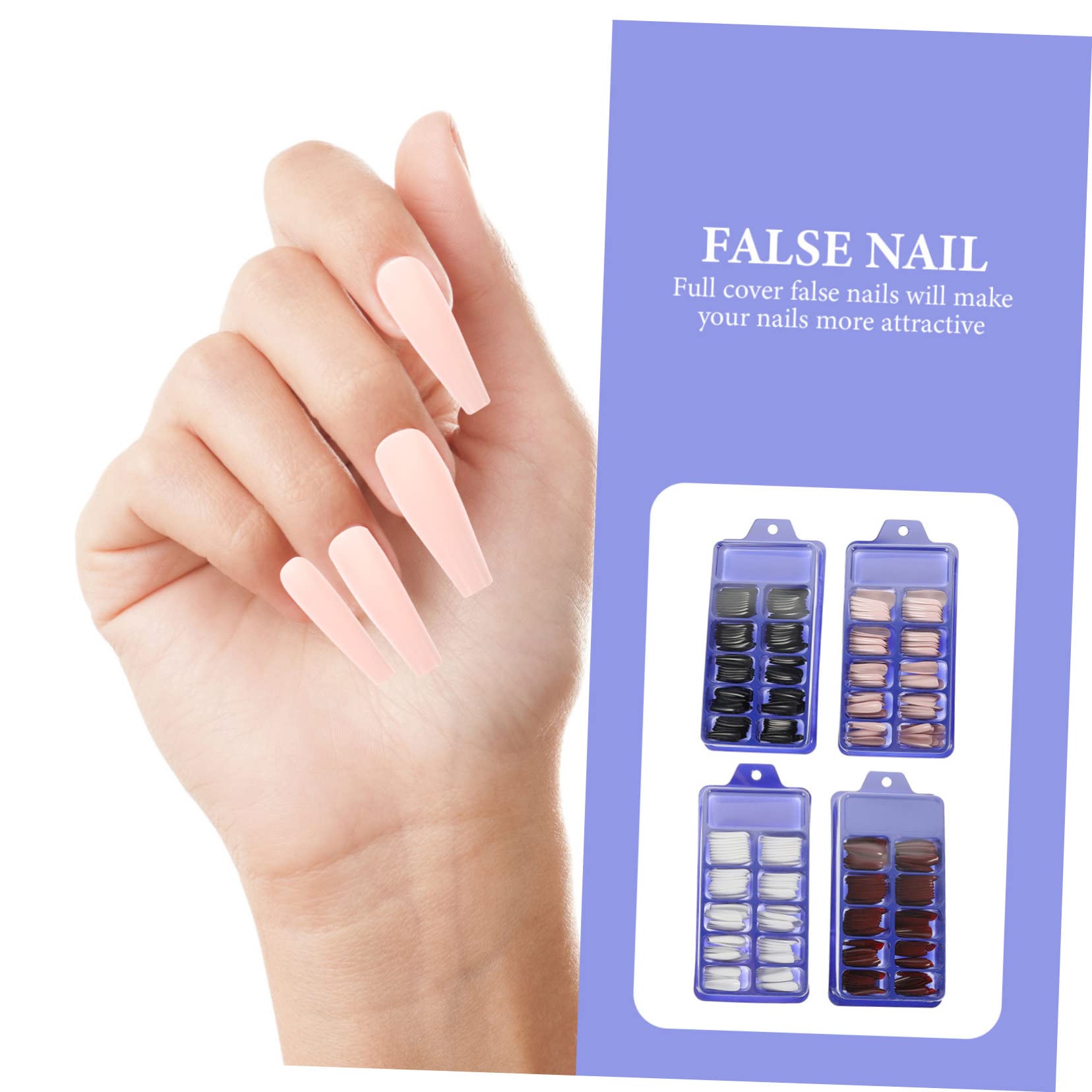 minkissy 800pezzi Unghie Finte Lunghe Adesive Per Manicure Copertura Completa Per Occasioni Formali e Informali Di Unghie Per Donne e Ragazze