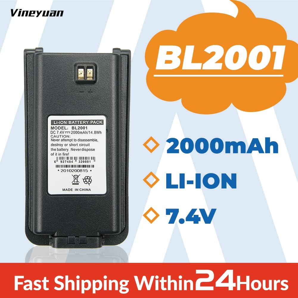 2 Pack HYT BL2001 Battery 7.4V 2000mAh Replacement Battery for HYT TC-610 TC-610P TC-618 TC-620 TC-626 Two Way Radios Battery : Electronics