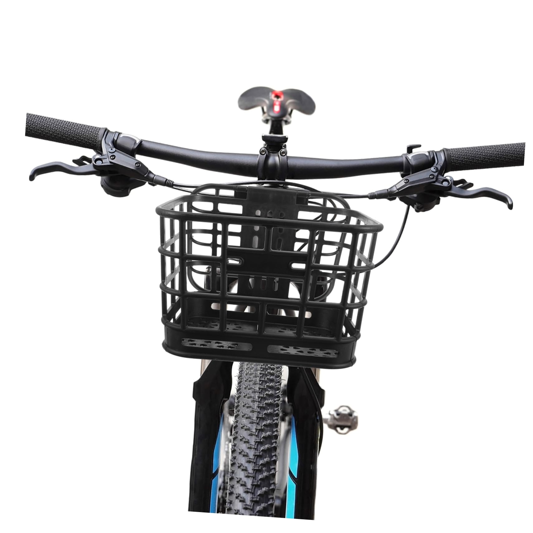Fahrrad Frontbehälter Schwarz aus Kunststoff mit Großer Kapazität | Stabil Verarbeitet, für Vorne Am Rad, Passendes Zubehör für Erwachsene