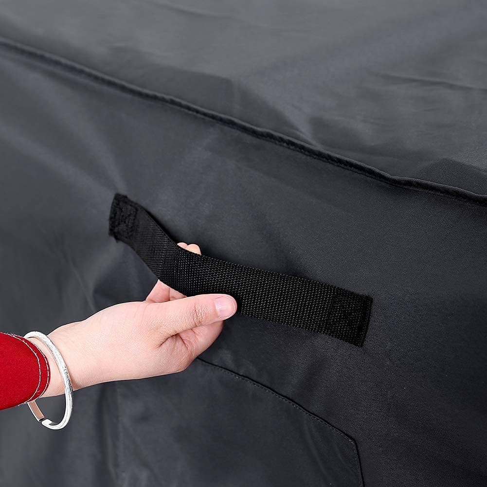 Tempera Copertura per mobili da giardino, impermeabile, resistente agli strappi, resistente ai raggi UV, per tavolo quadrato, divano, copertura componibile, grigio siderale, 162,6 x 162,6 cm