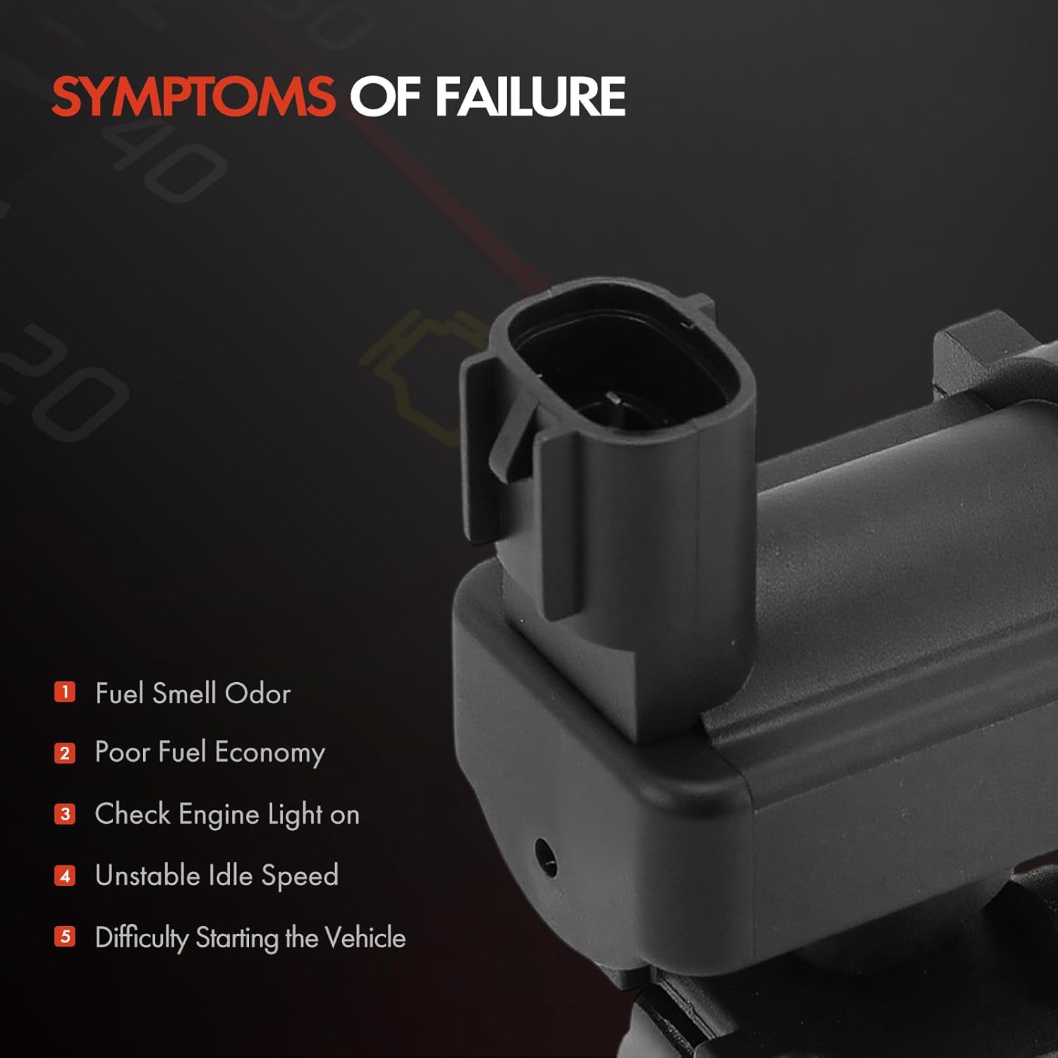 A-Premium Vapor Canister Purge Solenoid Valve Compatible with Toyota Corolla 2004-2008, Matrix 2004-2008 & Pontiac Vibe 2005-2008, Only for L4 1.8L