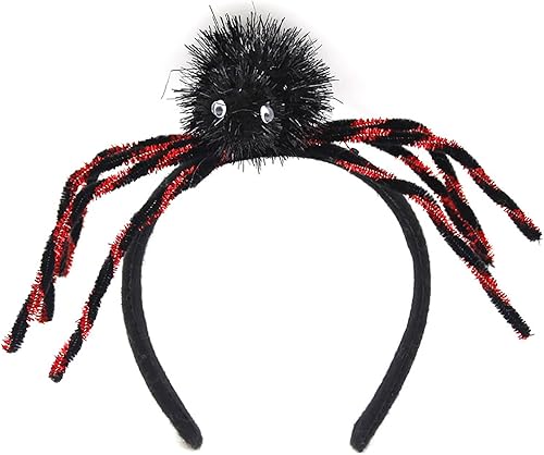 Miniatura 4 de Soochat Diadema de araña de Halloween, aro de pelo de araña para accesorio de disfraz de Halloween