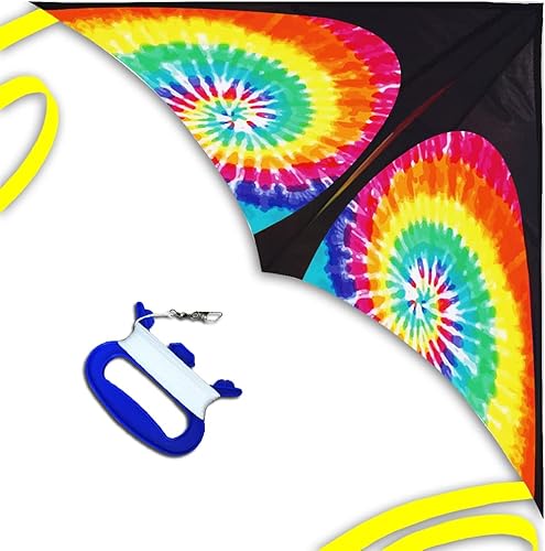 LANRUI Delta Kite para niños y adultos cometa extremadamente fácil de volar la mejor cometa para principiantes