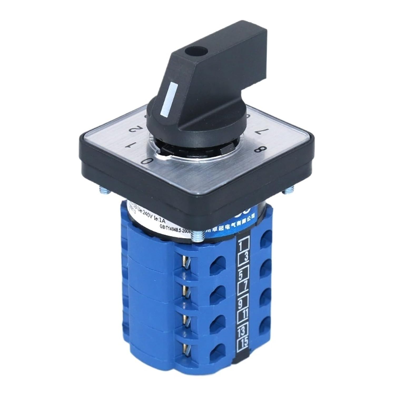 SZW26/LW26-20/0-8.4 LW28 20A 4 Poles 16 Terminals 48X48 64X64 Mm Panel Mounted 0-8 Positions Cam Changeover Switch(0-8.4 64X64mm)