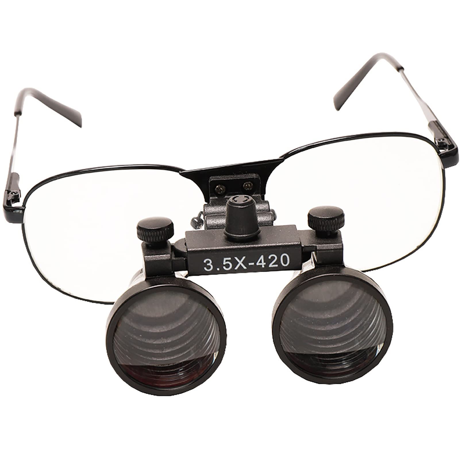 Loupes Dentaires Loupes Binoculaires, 3.5X - 420mm Lunettes Optiques avec Fermoir Pince Dentiste Loupes Dentaires, pour Chirurgie Dentaire Médecin Opération