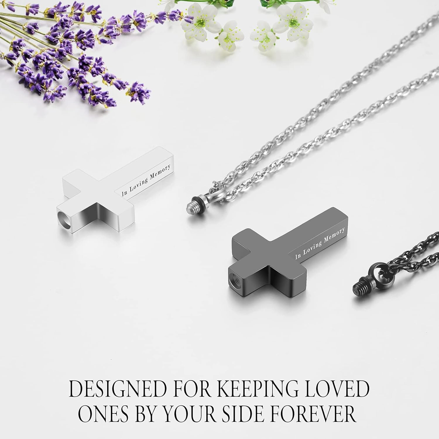 SOITIS Personalized Cylinder Cremation Jewelry for Ashes Custom Urn Necklace for Ashes Stainless Steel Memorial Urn Pendant Necklace