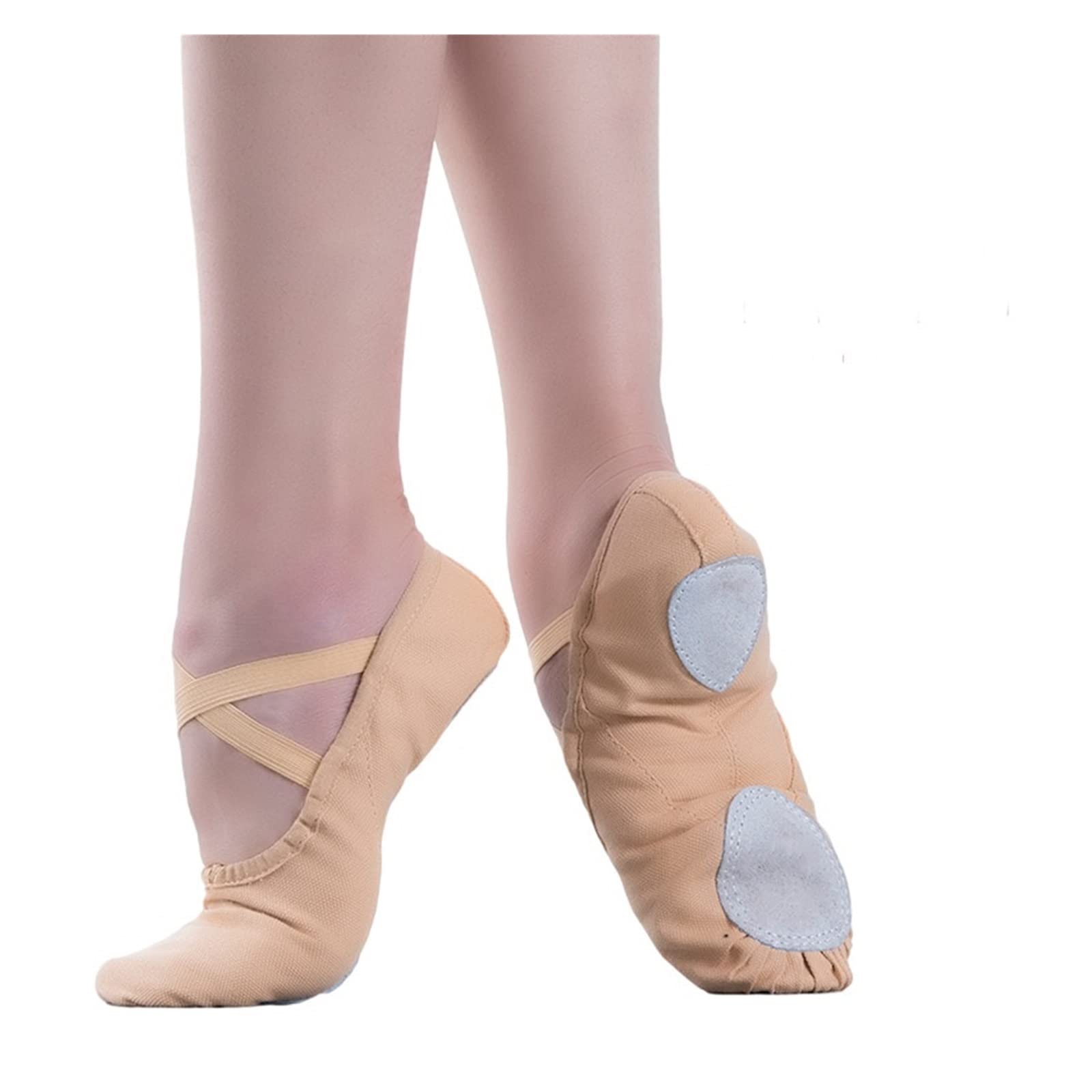 Damskie buty do tańca baletowego Płócienne buty klasyczne Skarpety do jogi Pełna podeszwa Tanie dla dzieci Dziewczęta Dorośli Plus rozmiar (kolor: jasnoróżowy, rozmiar buta: 35) (jasnoróżowy 42 EU)