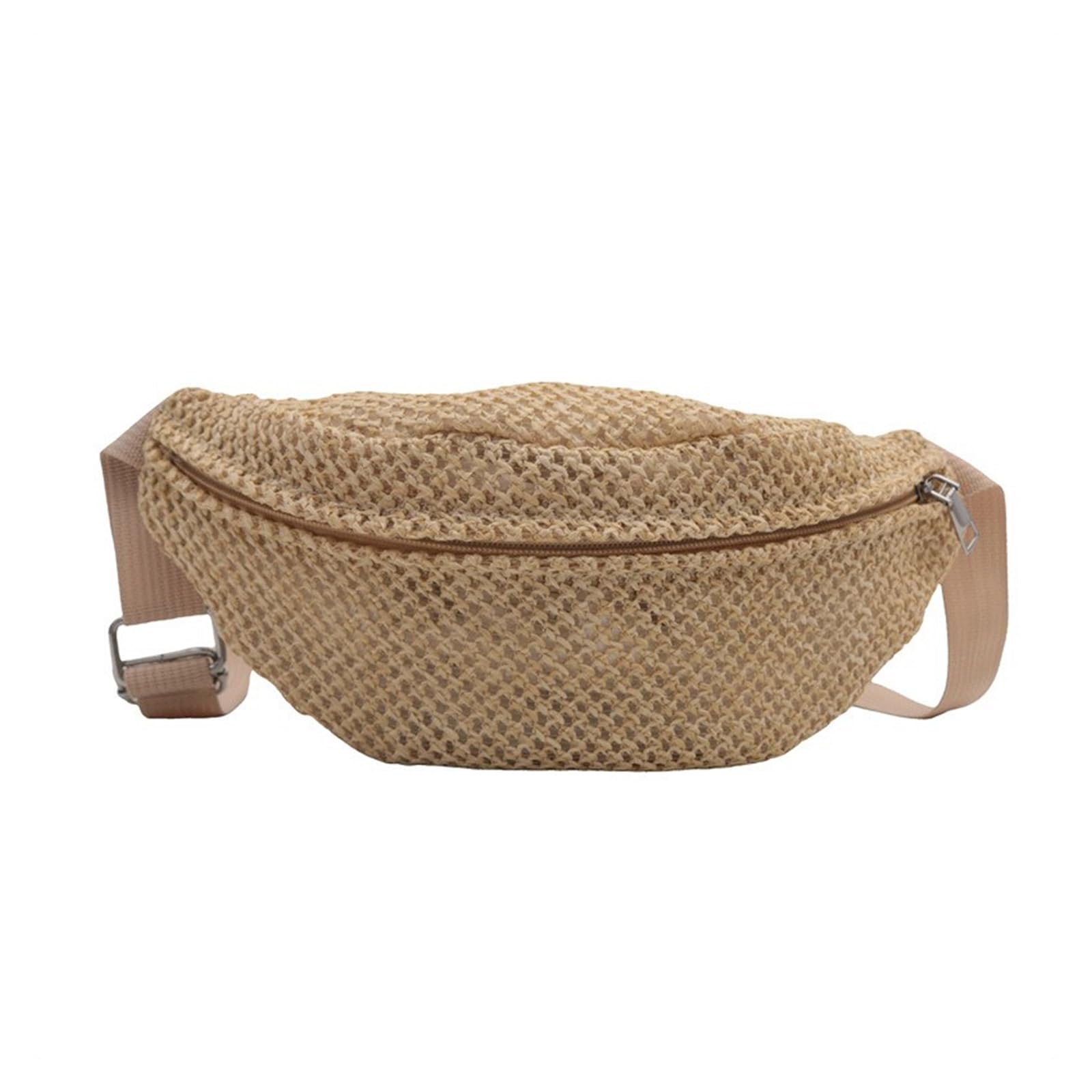 Ldabrye Handbags for Women Beach Vacation Fashion Straw Chest Bag Adjustable Strap Woven Handbag Crossbody Waist Pouches Belt Bag for Women