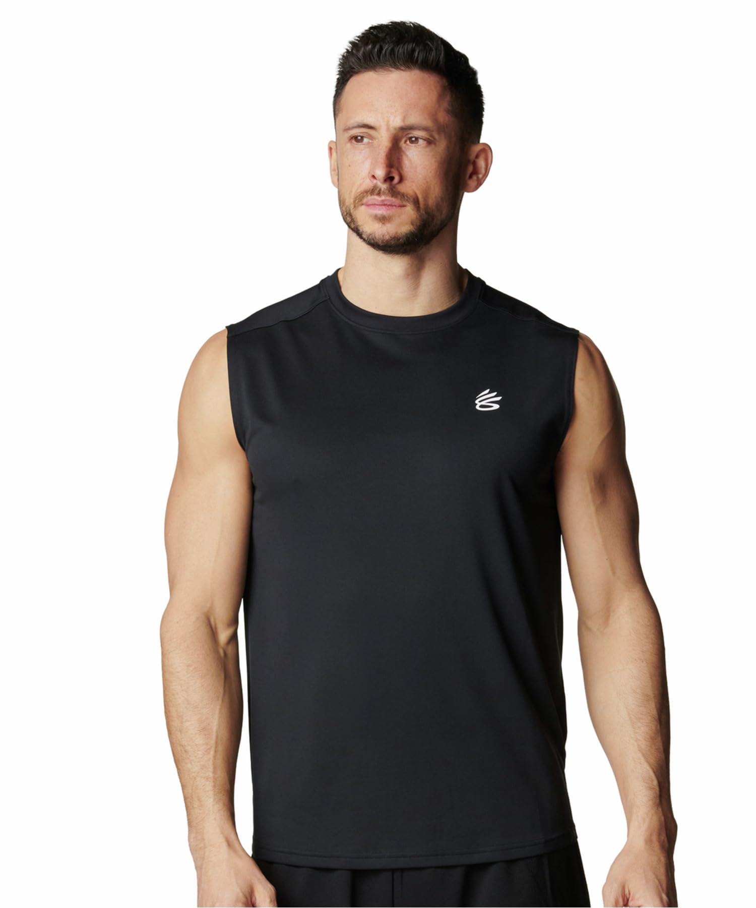 [Under Armour] CURRY TECH SLEEVELESS TANK 6012509(001) ブラック ホワイト S