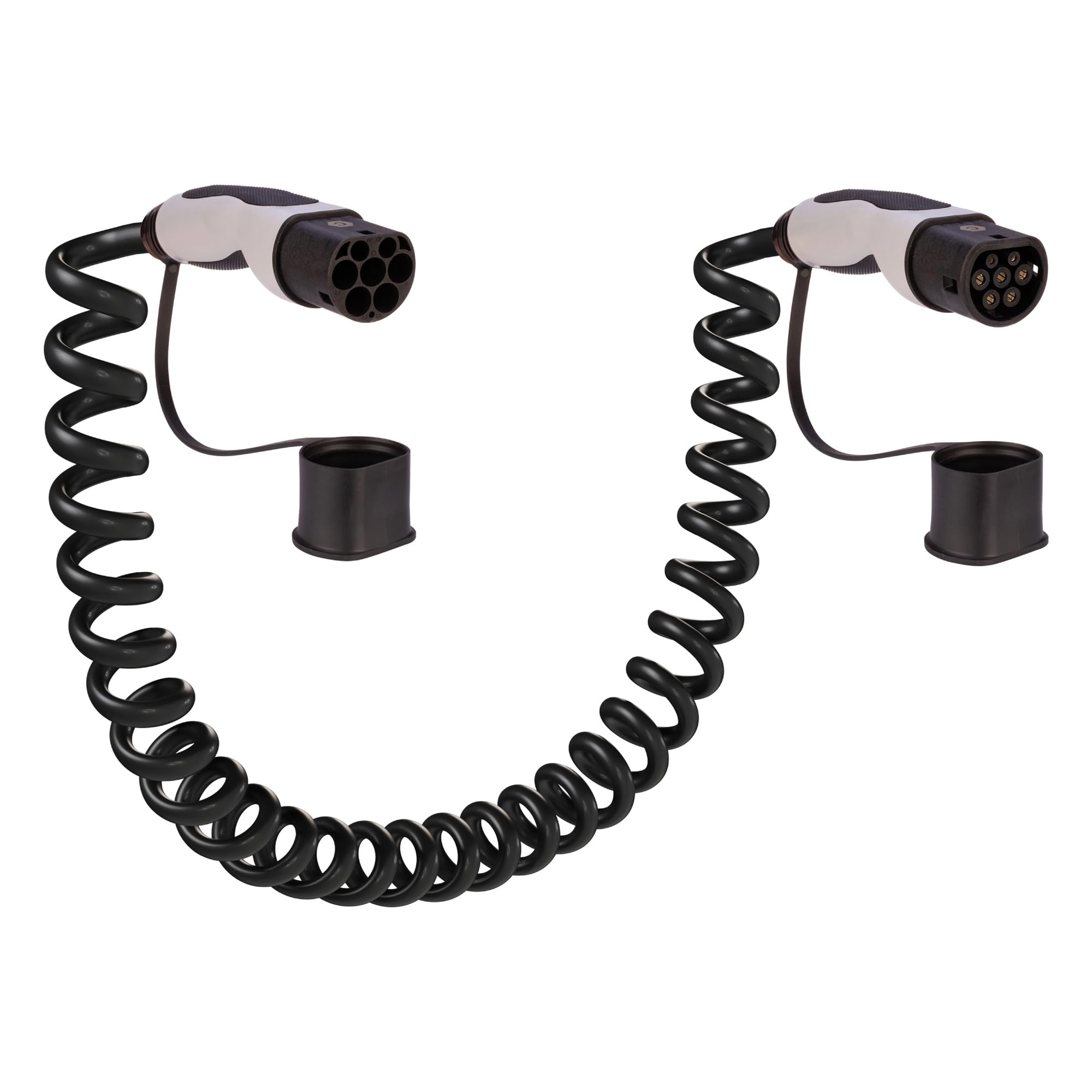 POLY POOL - PP2855 Caricabatterie Auto Elettrica - Connessione Trifase Cavo 2 a Tipo 2-7,4 KW - Cavo Caricabatterie Auto Elettrica 32 Ampere - Cavo 4 metri Spiralato