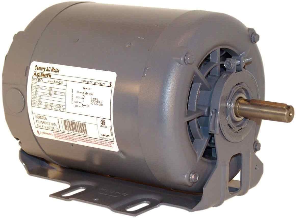 Century F674 Split Phase Resilient, 56 Frame, 1/3-HP, 1725-RPM, 115-Volt, 5-Amp, Sleeve Bearing Motor