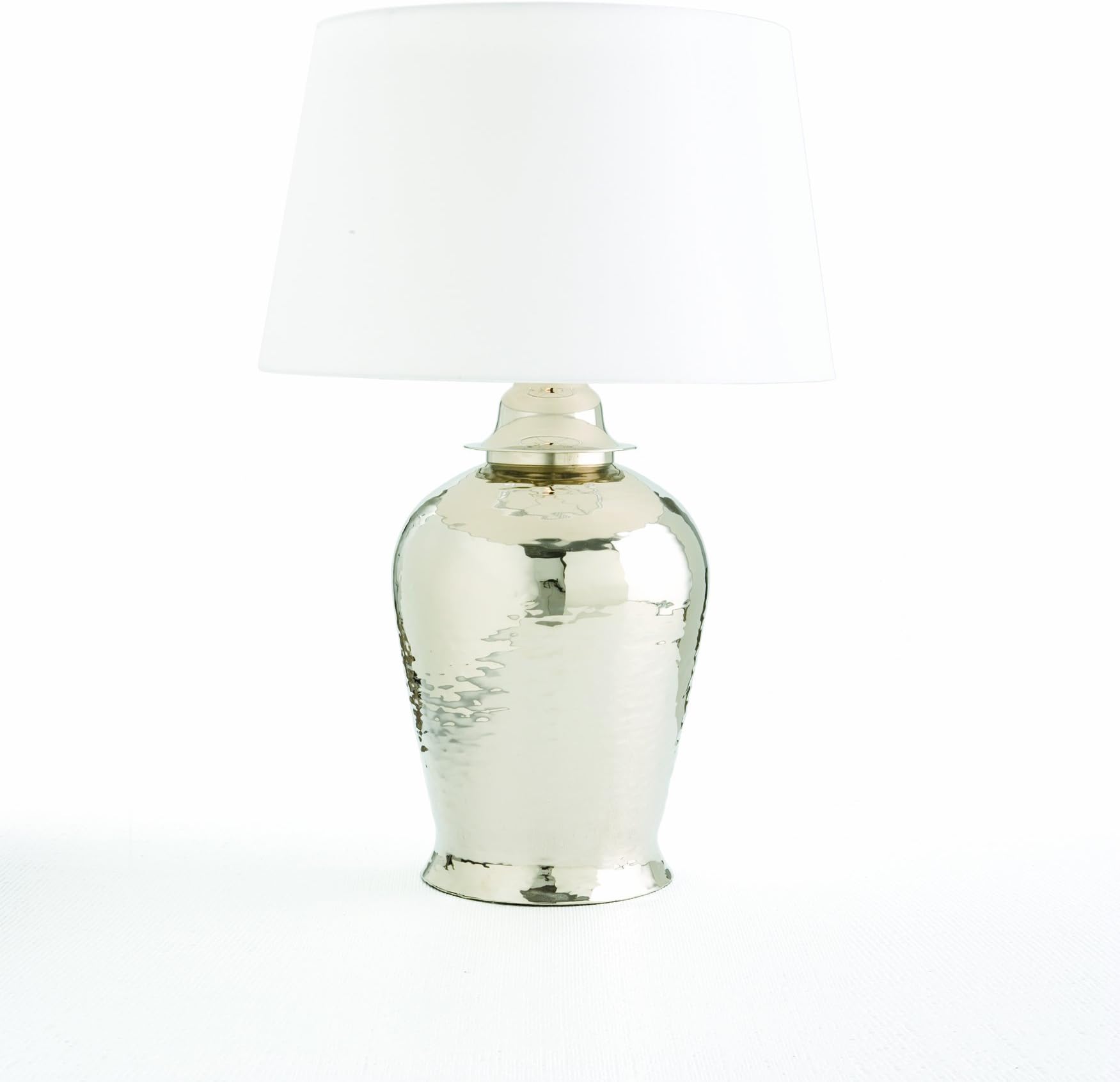 Arteriors Home 42489-283 Abernathy Hammered Table Light, Polished Nickel