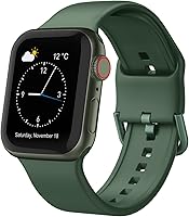 Vista 17 de Correa deportiva para Apple Watch, 49, 46, 45, 44, 42, 41, 40 y 38 mm, correa de silicona suave, cierre clásico, reemplazo para iWatch Series 11