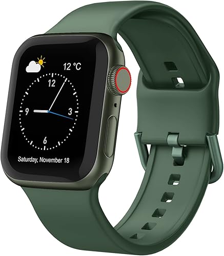 Miniatura 17 de Correa deportiva para Apple Watch, 49, 46, 45, 44, 42, 41, 40 y 38 mm, correa de silicona suave, cierre clásico, reemplazo para iWatch Series 11