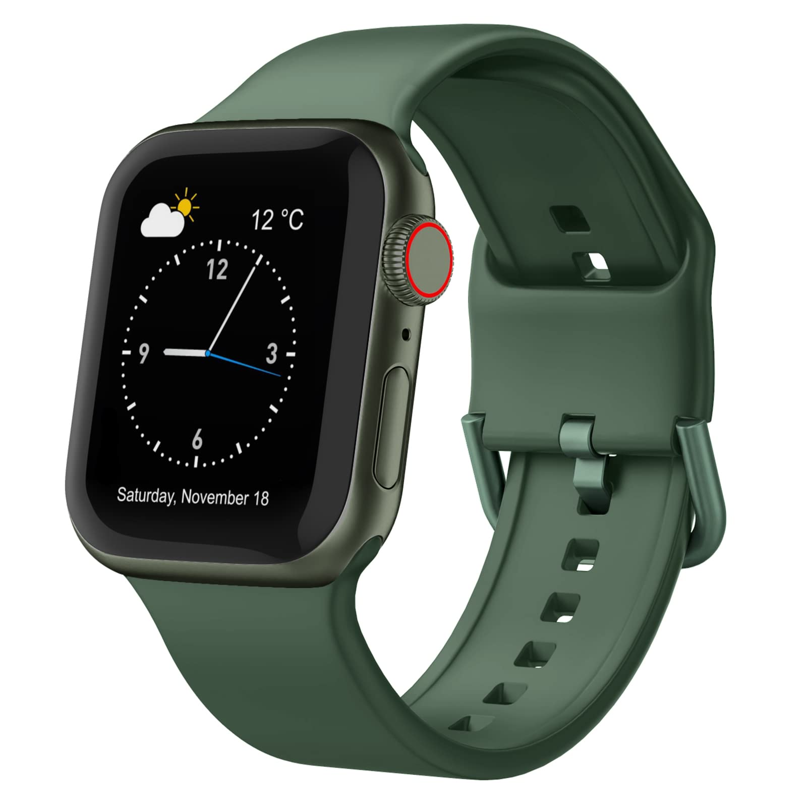 Photo 1 of ** Bundle of 2 **
Sport Band Compatible with Apple Watch Bands 49mm 45mm 44mm 42mm 41mm 40mm 38mm, Soft Silicone Wristband Replacement Strap with Classic Clasp for iWatch Series 9 Ultra SE 8 7 6 5 4 3 2 1 for Women Men Green 42/44/45mm GREEN AND GREY 