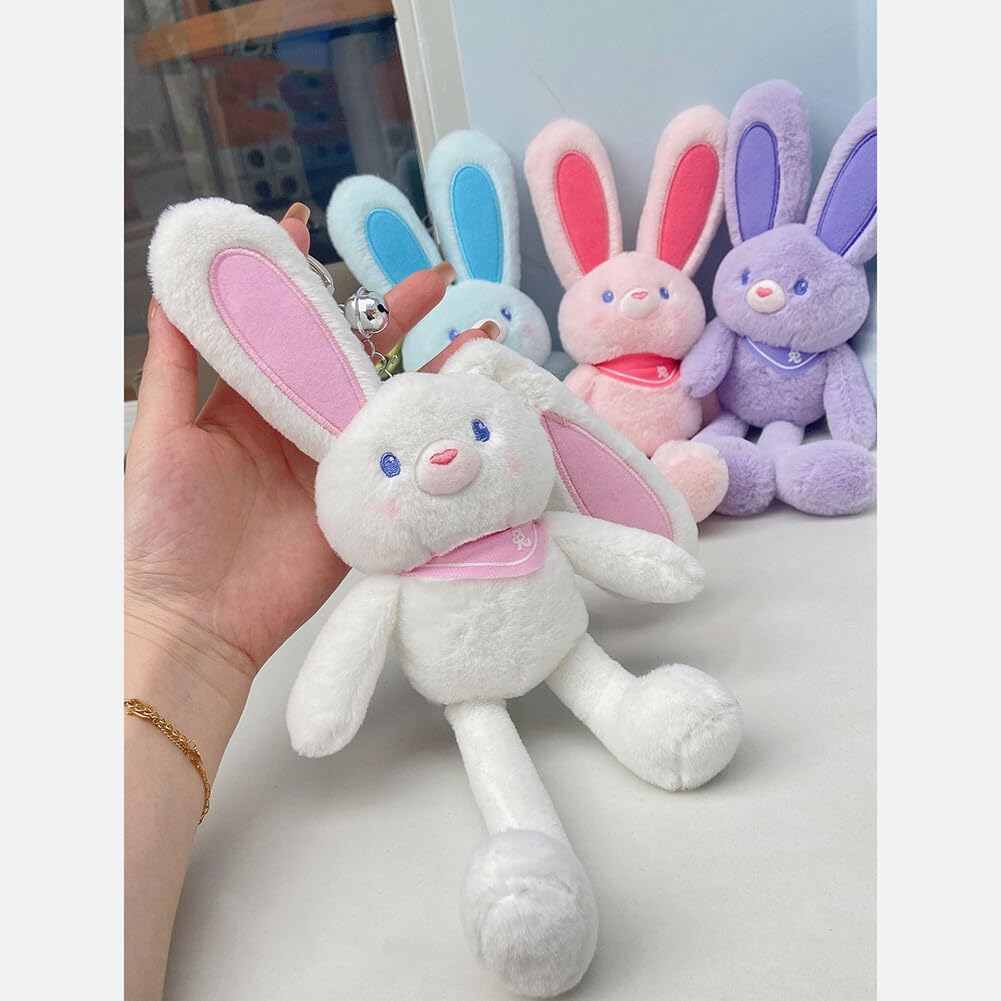 ウサギのぬいぐるみキーホルダー ROOP TOKYO Plush Rabbit Keychain/おめかしうさぎぬいぐるみ