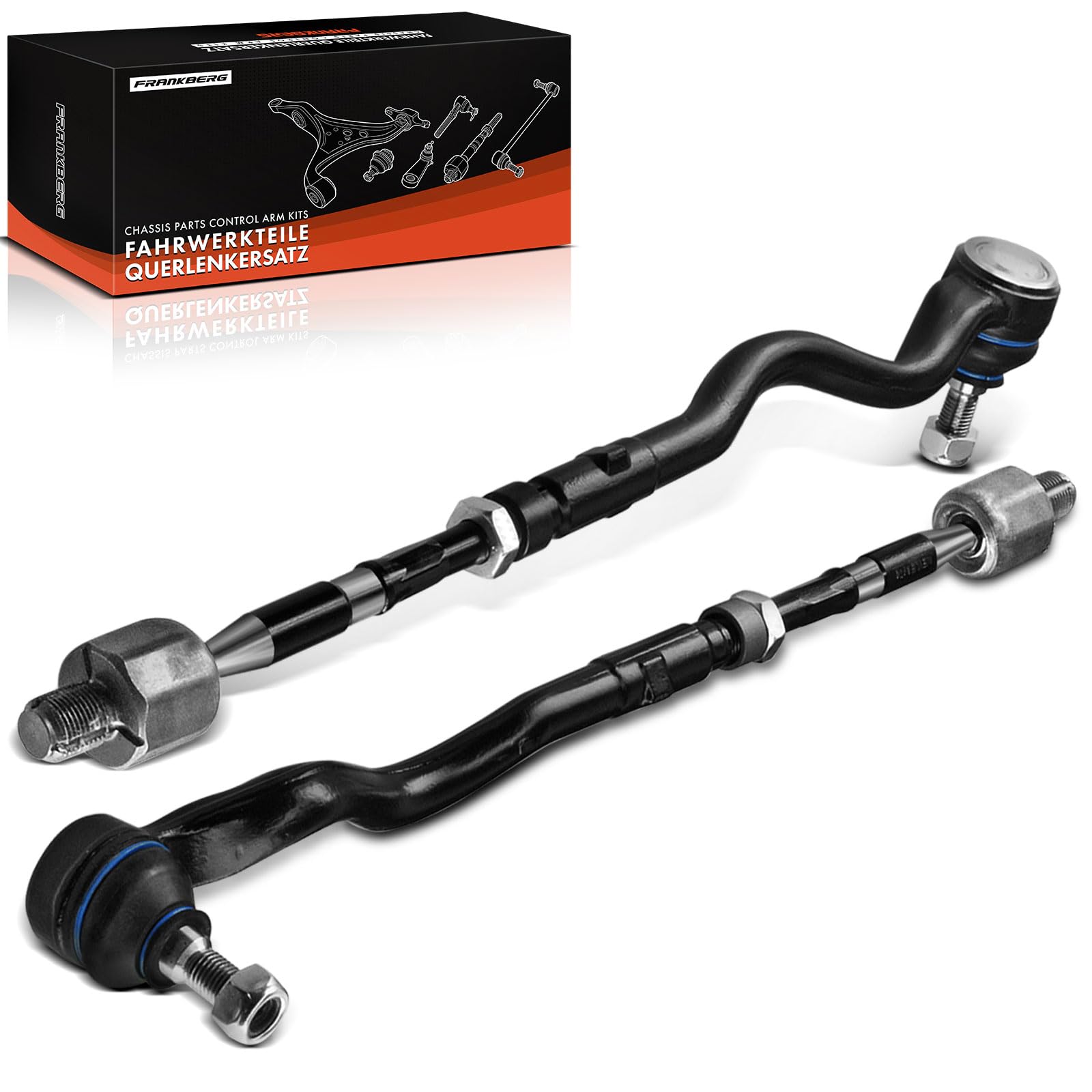 Frankberg 2 x Tie Rod End Front Axle Compatible with 3 Series / 3 Series Touring E46 316 318 320 323 325 328 330 1998-2007 Z4 Coupe E86 2006-2008 Z4 Roadster E85 2. 002-2009
