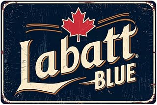 Labatt Blue Beer Vintage Canadian Metal Sign 12×8 Inch Bar Man Cave Game Room Decoration Easy to Hang