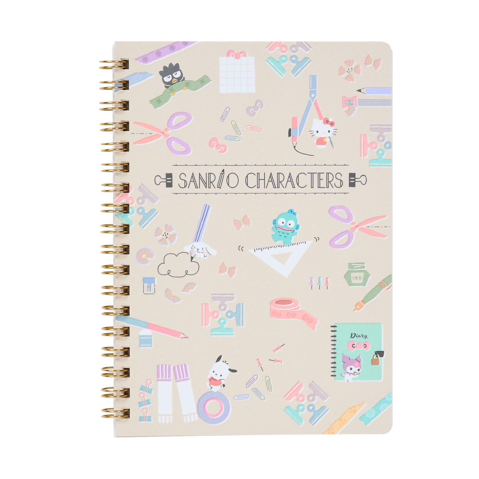 Cahier à anneaux Sanrio 341266 ligné 7 mm 60 pages format B6
